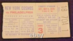 5-8-76 PELE GOAL NEW YORK COSMOS TICKET v PHILADELPHIA YANKEE STADIUM