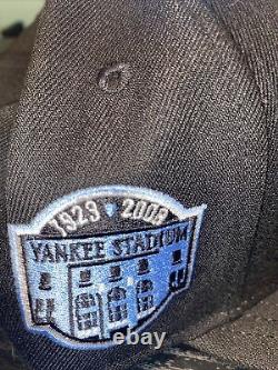 7 1/2 new york yankees black yankee stadium icy blue bottom fitted hat