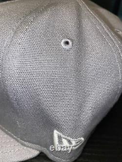 7 1/2 new york yankees grey canvas yankee stadium 3M bottom fitted hat
