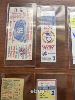8 Vintage New York Yankees Stadium Baseball Tickets All In Ex. Cond. PackageDeal