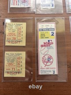 8 Vintage New York Yankees Stadium Baseball Tickets All In Ex. Cond. PackageDeal