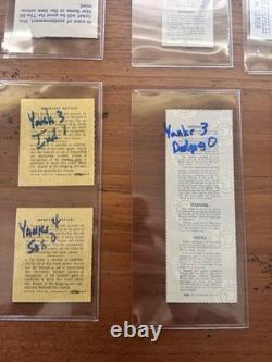 8 Vintage New York Yankees Stadium Baseball Tickets All In Ex. Cond. PackageDeal