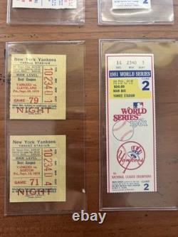8 Vintage New York Yankees Stadium Baseball Tickets All In Ex. Cond. PackageDeal