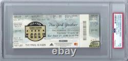 9/21 2008 N. Y. Yankees Final Game Yankee Stadium Full Ticket PSA Jeter Rivera
