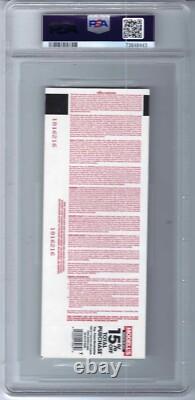 9/21 2008 N. Y. Yankees Final Game Yankee Stadium Full Ticket PSA Jeter Rivera