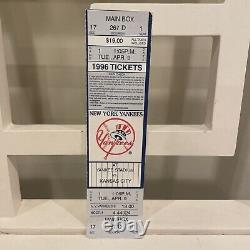 APR 9, 1996 DEREK JETER 1ST CAREER OPENING DAY YANKEE STADIUM TICKET With PARKING