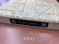 AUTHENTIC NEW YORK YANKEES STADIUM 2ND BASE OF 8/2/10 with STEINER AUTH GAME USED