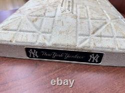 AUTHENTIC NEW YORK YANKEES STADIUM 2ND BASE OF 8/2/10 with STEINER AUTH GAME USED