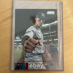 Aaron Judge 2020 Stadium Club Box Topper Auto Hand #'D 3/5 Yankees Rare Card! 