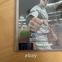 Aaron Judge 2020 Stadium Club Box Topper Auto Hand #'D 3/5 Yankees Rare Card! 