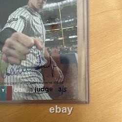 Aaron Judge 2020 Stadium Club Box Topper Auto Hand #'D 3/5 Yankees Rare Card! 