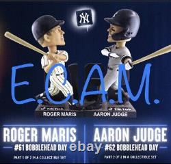 Aaron Judge & Roger Maris New York Yankees Bobblehead SGA Set of 2 Presale 9/23