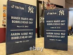 Aaron Judge & Roger Maris New York Yankees Bobblehead Set Of 2 Interlocking SGA