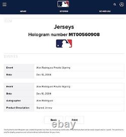 Alex Rodriguez Signed Auto Jersey Yankees 2008 All-Star Yankee Stadium MLB COA