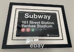 Alex Rodriguez Signed Yankee Stadium Subway Transit Sign New York Yankees BAS