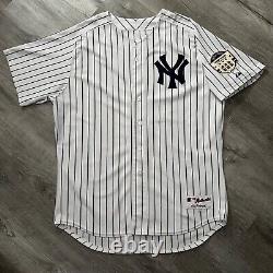 Authentic DEREK JETER New York Yankees Jersey 52 XXL Majestic 2008 Stadium Patch