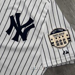 Authentic DEREK JETER New York Yankees Jersey 52 XXL Majestic 2008 Stadium Patch