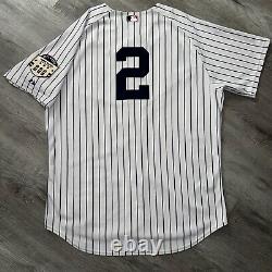 Authentic DEREK JETER New York Yankees Jersey 52 XXL Majestic 2008 Stadium Patch