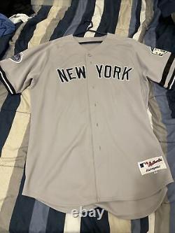 Authentic Derek Jeter Yankees Road 2008 Jersey withAll-Star & Stadium Patches 48