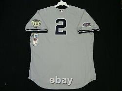Authentic Derek Jeter Yankees Road 2008 Jersey withAll-Star & Stadium Patches 52