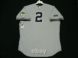 Authentic Derek Jeter Yankees Road 2008 Jersey withAll-Star & Stadium Patches 60