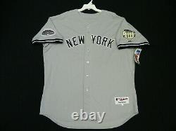 Authentic Derek Jeter Yankees Road 2008 Jersey withAll-Star & Stadium Patches 60