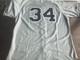 Authentic Majestic New York Yankees Jersey Gray #34 Yankee Stadium Patch Sz 50