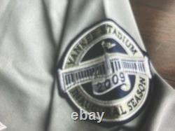 Authentic Majestic NEW YORK YANKEES Jersey GRAY #34 Yankee Stadium Patch SZ 50
