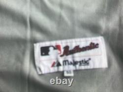 Authentic Majestic NEW YORK YANKEES Jersey GRAY #34 Yankee Stadium Patch SZ 50