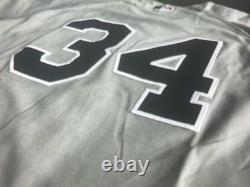 Authentic Majestic NEW YORK YANKEES Jersey GRAY #34 Yankee Stadium Patch SZ 50