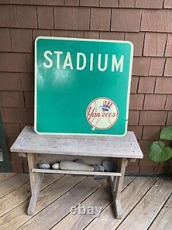 Authentic New York Yankees Stadium Sign with 1950s-60s logo 24x24