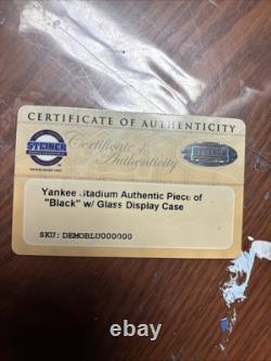 Authentic Old Yankee Stadium Artifact Black +Case MLB Steiner COA