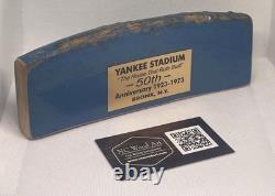 Authentic YANKEE STADIUM Game Used NY Yankees SEAT MLB with glass display case