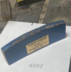 Authentic YANKEE STADIUM Game Used NY Yankees SEAT MLB with glass display case