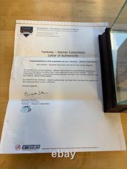 Authentic Yankee Stadium Monument Park Brick Steiner COA Glass Display Case