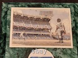 Authentic Yankee Stadium Original Wood Bench Segment Plaque-Dan Krovatin Art