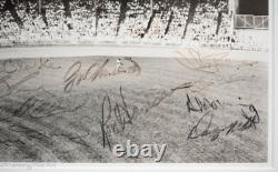 Awesome Vintage New York Yankees Stadium Hand Signed Photo 75 Signatures, Framed