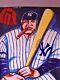 Babe Ruth Print Poster New York Yankees Stadium Baseball Bat Uniform Cigar Glove