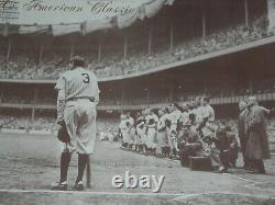 Babe Ruth 1948 Yankee Stadium Farewell Wood Framed & Matted Photo 35 x 30