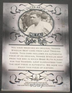 Babe Ruth 2019 Leaf Collection Yankee Stadium Seat Black Wave (2/3) #44 New York