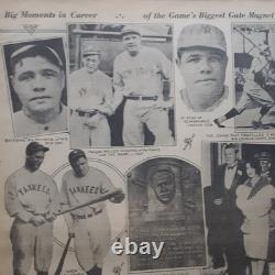 Babe Ruth Dies New York Yankees 1948 Original 8 Pg Supplement Yankee Stadium
