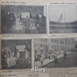 Babe Ruth Dies New York Yankees 1948 Original 8 Pg Supplement Yankee Stadium