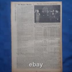 Babe Ruth Dies New York Yankees 1948 Original 8 Pg Supplement Yankee Stadium