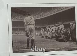 Babe Ruth Final Appearance In Uniform Yankee Stadium 6/13/1948 B&W Gold Frame