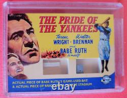 Babe Ruth Game Used Bat & Yankee Stadium Brick Card Movie Posters Pride Yankees