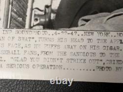 Babe Ruth Honored At Yankee Stadium, Vintage 1947 International News Soundphoto