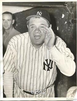 Babe Ruth Original 1943 TYPE I photo in New York Yankees Uniform Yankee Stadium