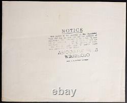 Babe Ruth Vintage Wire Photo New York Yankees Final Visit To Yankee Stadium LOA