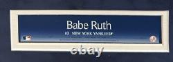 Babe Ruth Yankee Stadium Monument Park Brick Retired #3 Framed Collage Steiner