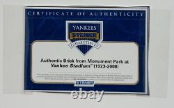 Babe Ruth Yankee Stadium Monument Park Brick Retired #3 Framed Collage Steiner